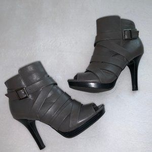 Fioni Buckle Peep-Toe Heels